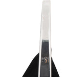 Prada Black Nylon Triangle Lucite PVC Handle Shoulder Bag