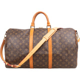 Louis Vuitton Monogram Canvas Keepall 50 Bandoulière Travel Bag