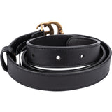 Gucci Black Leather GG Slim Marmont Belt (70/28)
