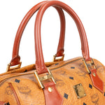 MCM Monogram Visetos Boston Handbag - vintageandkickz