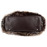 Chanel Faux Fur CC Charm Tote Handbag