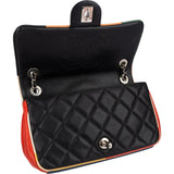 Chanel Quilted Lambskin Cuba Multicolor Medium Single Flap Crossbody Bag