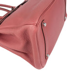 Hermès Bois De Rose Taurillon Clemence Leather Palladium Birkin 35 Handbag