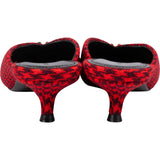 Balenciaga Iconic Checkered Cotton BB Knife Houndstooth Kitten Heels (36)
