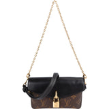 Louis Vuitton Monogram Canvas Leather Padlock On Strap PM Shoulder Crossbody Bag