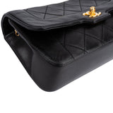 Chanel Quilted Lambskin 24K Gold Single Flap Crossbody Bag