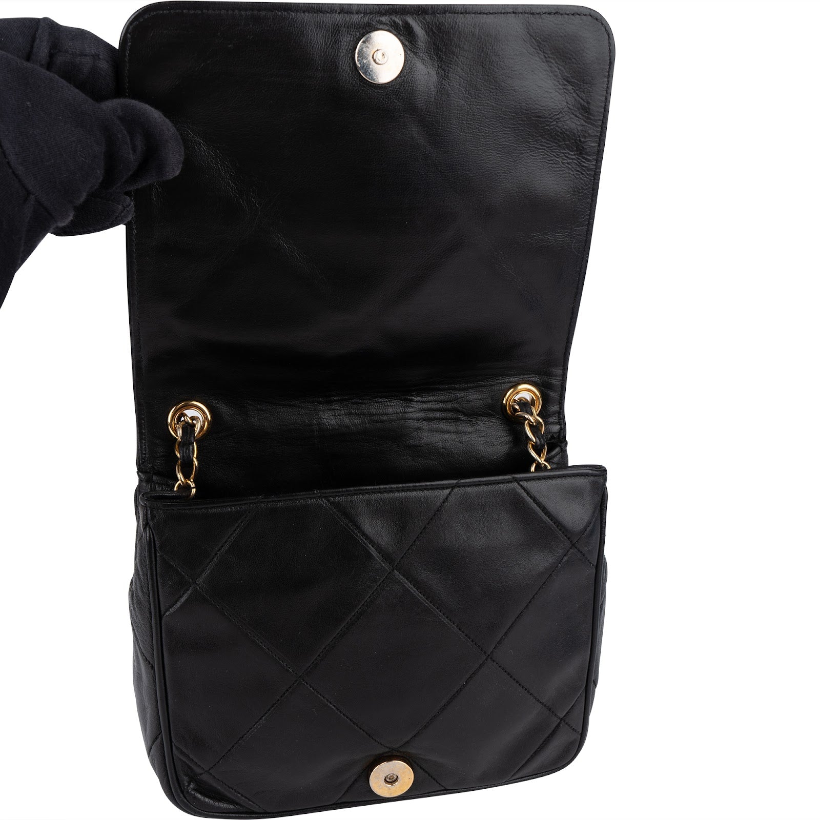 Chanel Stitching Lambskin CC Single Flap Crossbody Bag - vintageandkickz