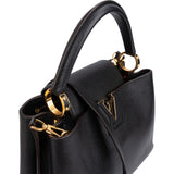 Louis Vuitton Noir Taurillon Leather Capucines MM Handbag