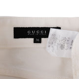 Gucci White Cotton Back Heart Tattoo Woman Ankle Pants (IT36)