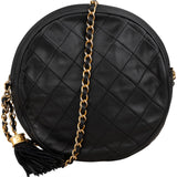 Chanel Quilted Lambskin Round Tassel Shoulder Bag