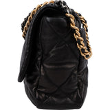 Chanel 19 Quilted Lambskin Leather Maxi Single Flap Shoulder Bag