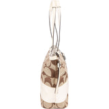 Coach Monogram Signature Stripe Tote Shoulder Bag
