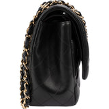 Chanel Quilted Lambskin Jumbo Double Flap Crossbody Bag