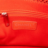 Chanel Perforated Leather Palladium Single Flap Shoulder Bag