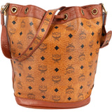 MCM Monogram Visetos Drawstring Bucket Crossbody Bag