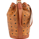 MCM Monogram Visetos Drawstring Bucket Crossbody Bag