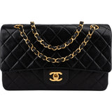 Chanel Quilted Lambskin 24K Gold Medium Double Flap Shoulder Bag
