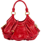 Miu Miu Vitello Lux Coffer Hobo Shoulder Bag