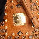 MCM Monogram Visetos Studded Small Drawstring Bucket Crossbody Bag
