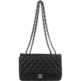 Chanel Quilted Lambskin Jumbo Single Flap Crossbody Bag