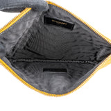 Yves Saint Laurent Yellow Leather Quilted Leather Clutch
