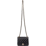 Chanel Quilted Lambskin Mini Square Single Flap Crossbody Bag