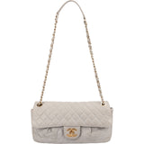 Chanel Quilted Nubuc Easy Single Flap Shoulder Bag