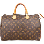 Louis Vuitton Monogram Canvas Speedy 35 Handbag - vintageandkickz