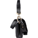 Chloé Black Leather and Suede C Crossbody Bag