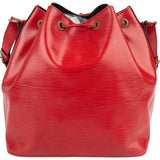 Louis Vuitton Red Epi Leather Sac Noé Petit Shoulder Bag