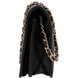 Chanel Quilted Caviar Leather Wallet On Chain Boy Crossbody Bag
