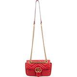 Gucci Matelassé Leather GG Marmont Small Crossbody Bag