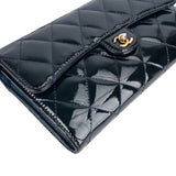 Chanel Quilted Patent Leather Single Flap Crossbody Bag - vintageandkickz