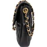 Chanel Quilted Lambskin Vintage CC Single Flap Crossbody Bag