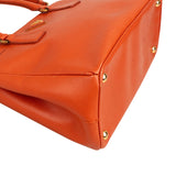 Prada Orange Saffiano Leather Galleria Handbag