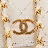 Chanel Quilted Lambskin 24K Gold Single Flap Shoulder Bag