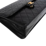 Chanel Quilted Lambskin 24K Gold Single Flap Shoulder Bag
