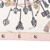 Hermès Les Cles Silk 90 Scarf Tuch