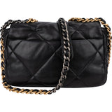 Chanel 19 Quilted Lambskin Single Flap Crossbody Bag Small
