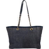Chanel Denim Deauville Tote Shoulder Bag - vintageandkickz