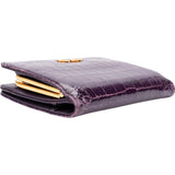 Miu Miu Croc-Embossed Vitello Shine Leather Kiss-Lock Wallet