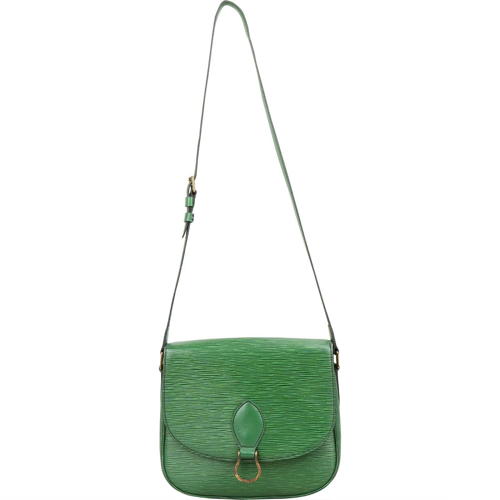 Louis Vuitton Green Epi Leather Saint Cloud GM Crossbody Bag - vintageandkickz