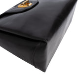 Gucci Black Leather Vintage G Turnlock Flap Handbag