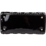 Christian Dior Quilted Patent Leather Lady Dior Handbag - vintageandkickz