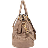 Miu Miu Vitello Lux Leather Bowler Handbag