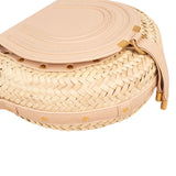 Chloé Raffia Marcie Saddle Crossbody Bag