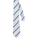 Chanel Striped Emblem CC Silk Tie Krawatte