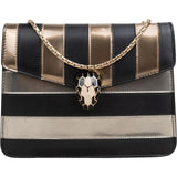 Bulgari Striped Leather Serpenti Forever Crossbody Bag