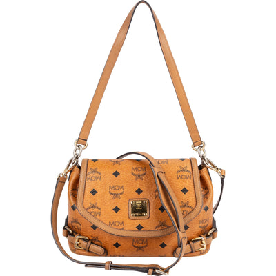 MCM Monogram Visetos Saddle Shoulder Bag
