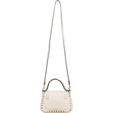 Valentino Garavani Leather Grained Calfskin Rockstud Small Top Handle Handbag